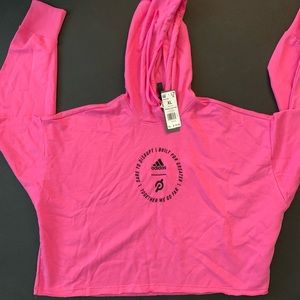 Peloton x Adidas Community in Power Crop Hoodie